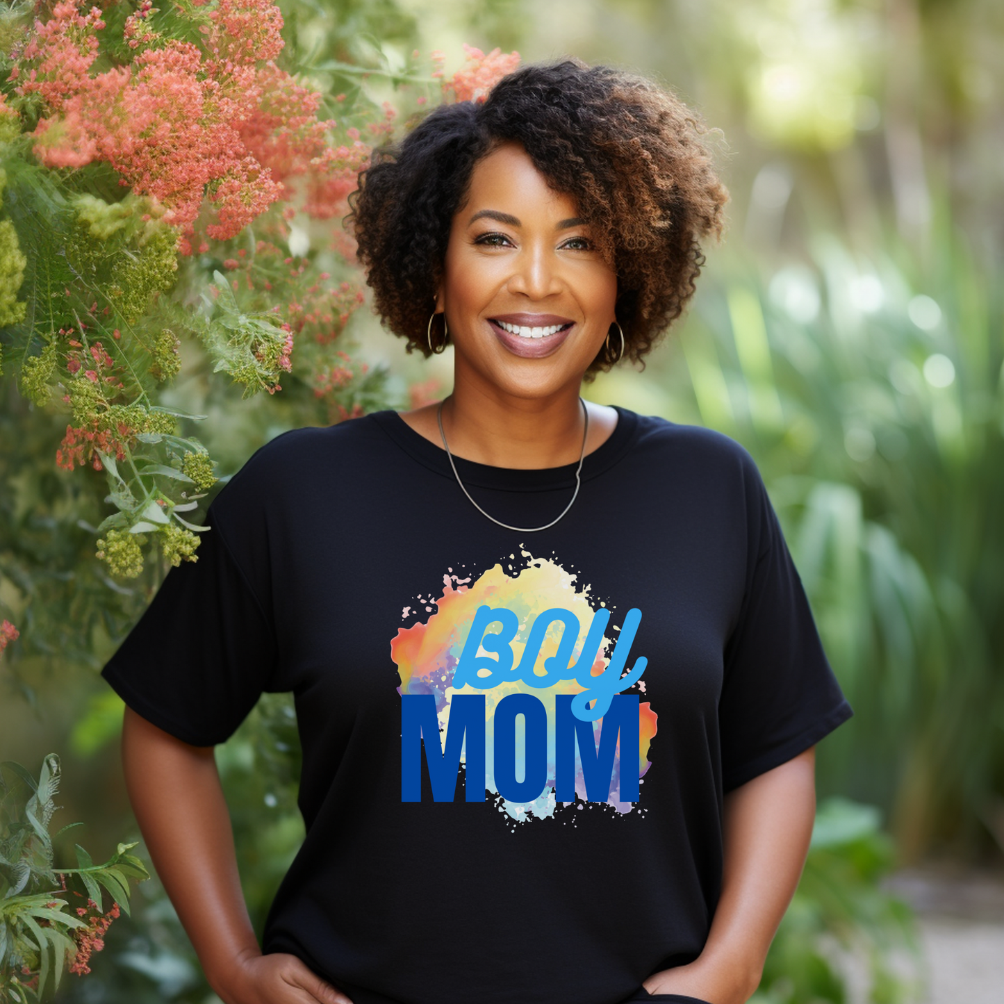 Color Burst Boy Mom Tee