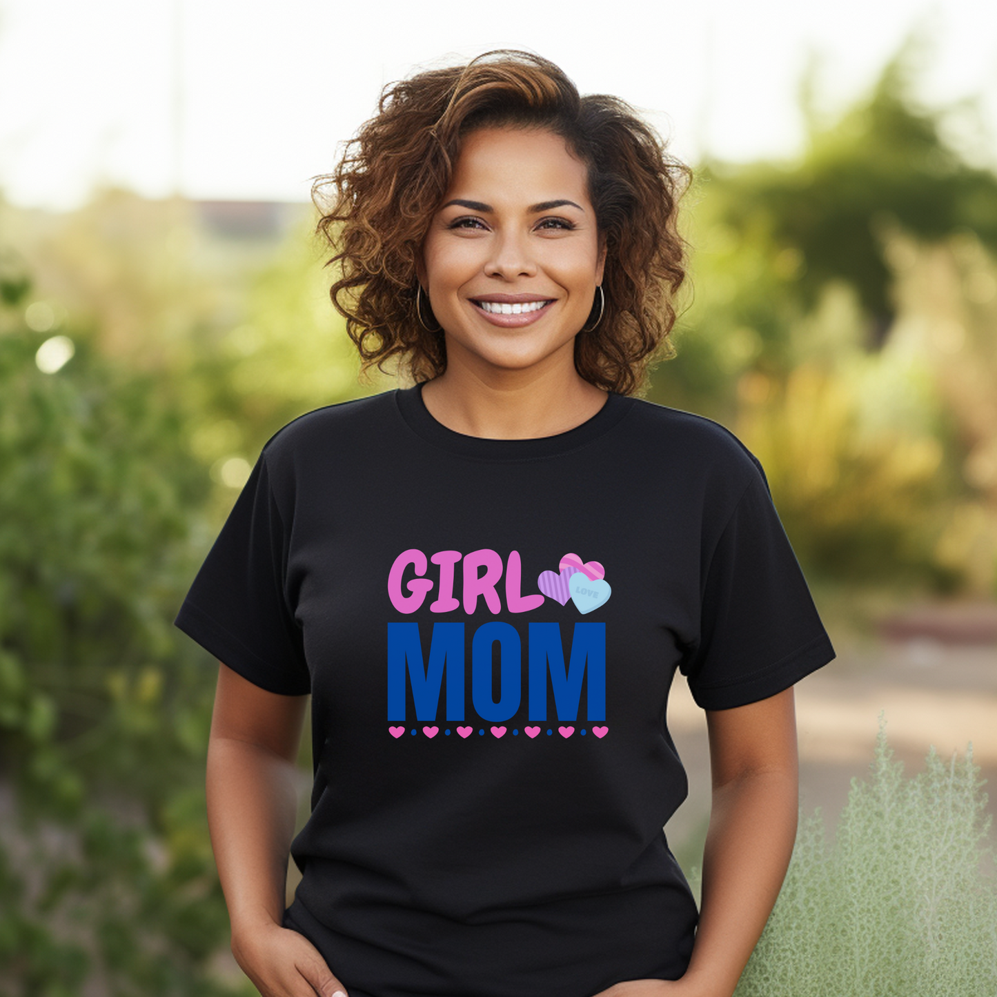 Girl Mom Hearts Unisex Tee