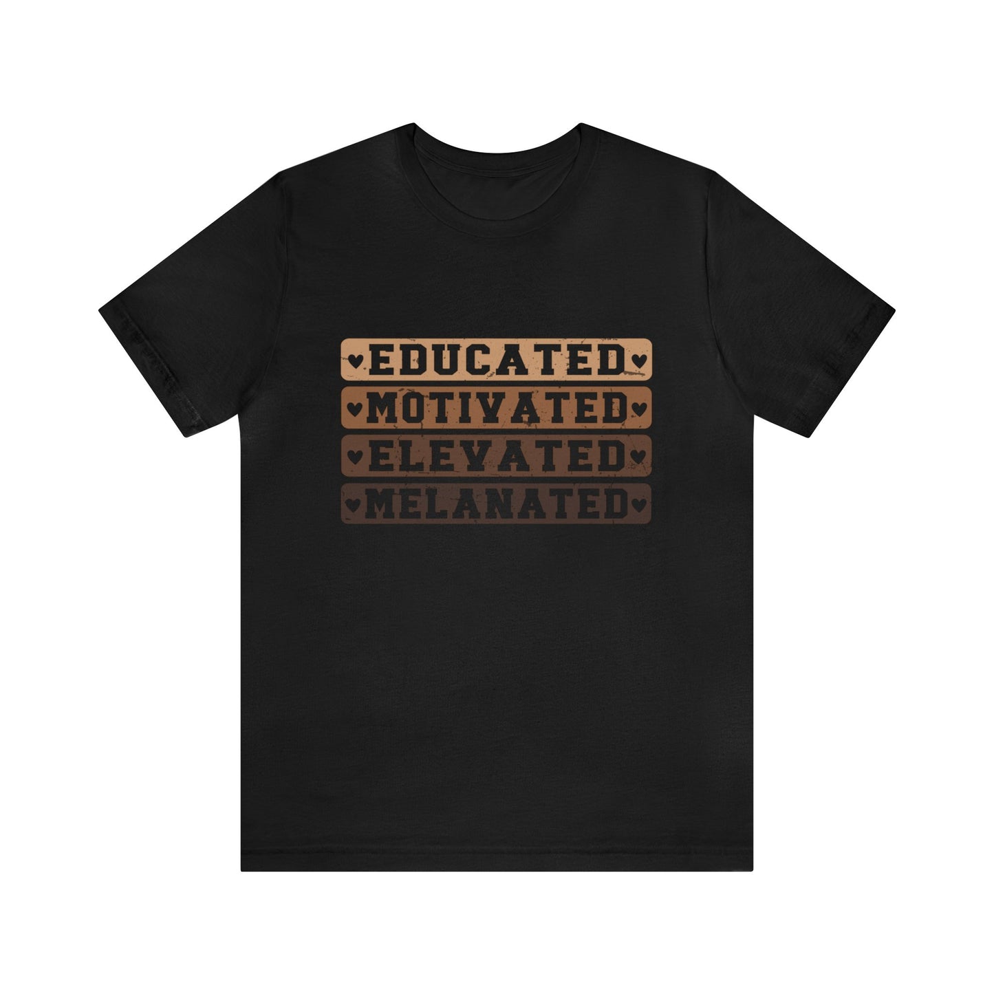 Educated Motivated Elevated Melanated Grunge Unisex Jersey Short Sleeve Tee