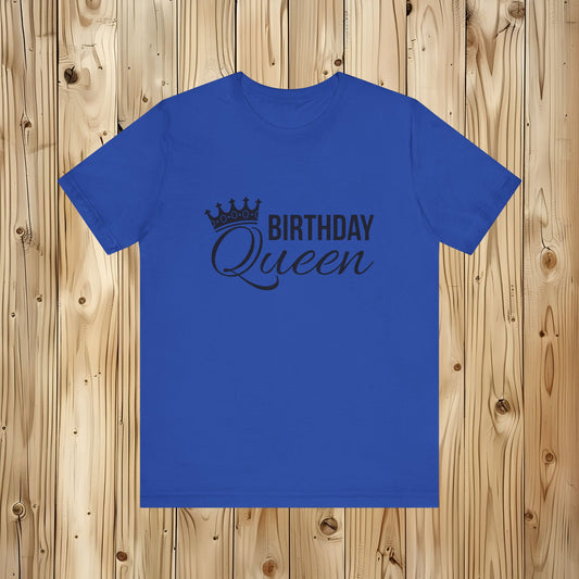 Birthday Queen Black Unisex Jersey Short Sleeve Tee