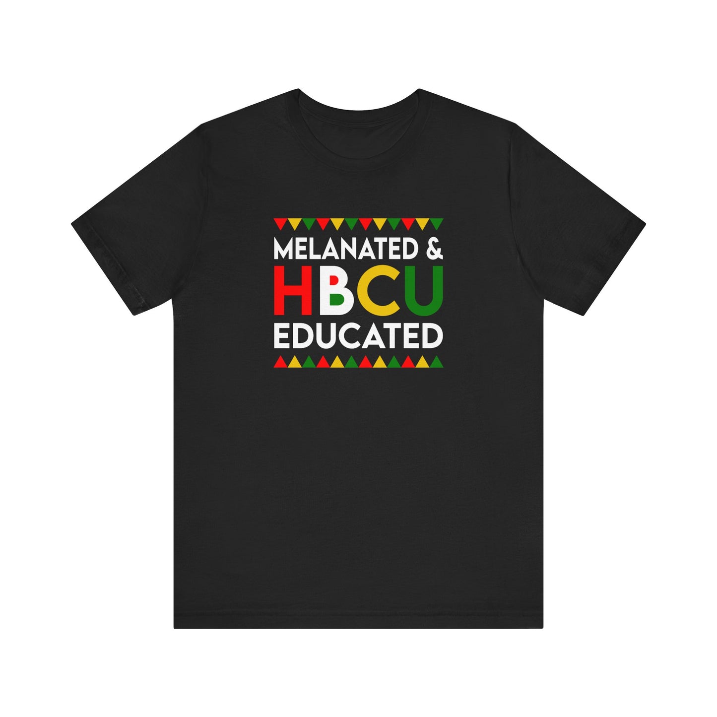 Melanated HBCU Educated Unisex Jersey Short Sleeve Tee