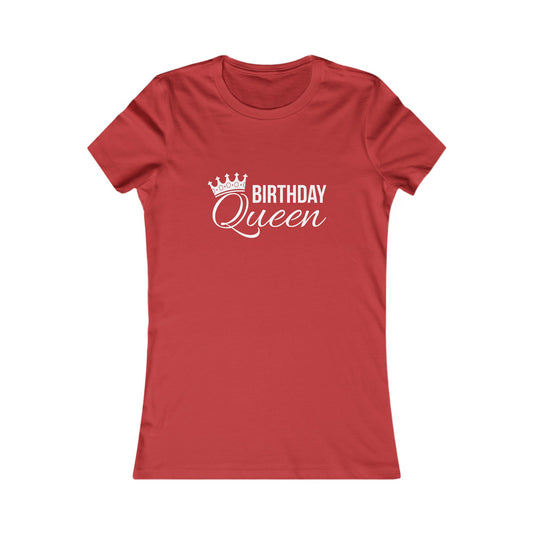 Birthday Queen White Women's Favorite Tee-Slim Fit