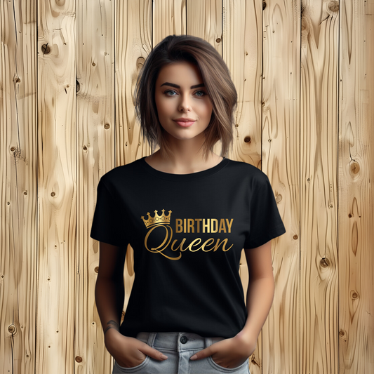 Birthday Queen Gold Women's Favorite Tee-Slim Fit